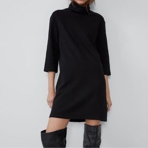 Zara Dress Trafaluc | Turtleneck 3/4 sleeves | Winter Black Dress Size S MEX 26